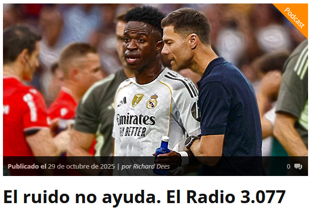 El ruido no ayuda. El Radio&nbsp;3.077