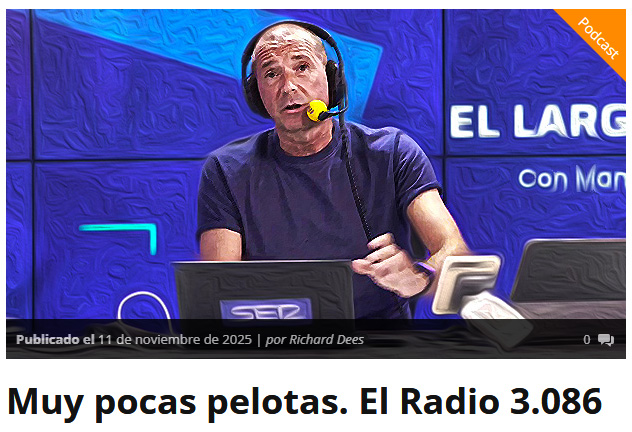 Muy pocas pelotas. El Radio&nbsp;3.086