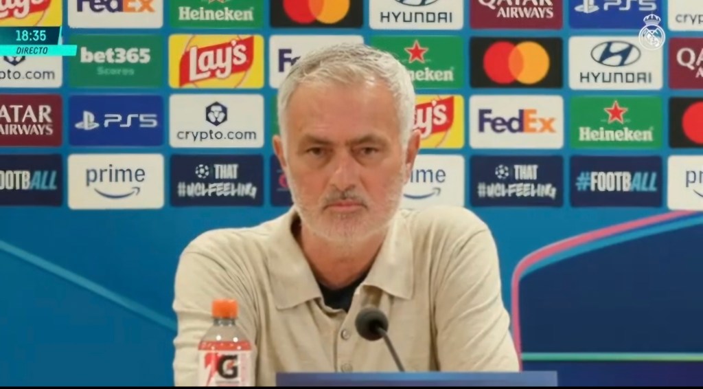 Rueda de prensa José Mourinho. Previa AS Roma – Real&nbsp;Madrid.